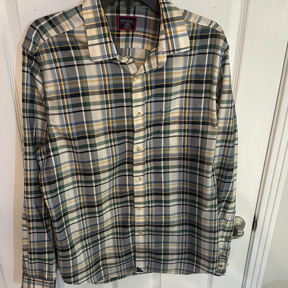 UNTUCKit Men's Multicolor Plaid Shirt